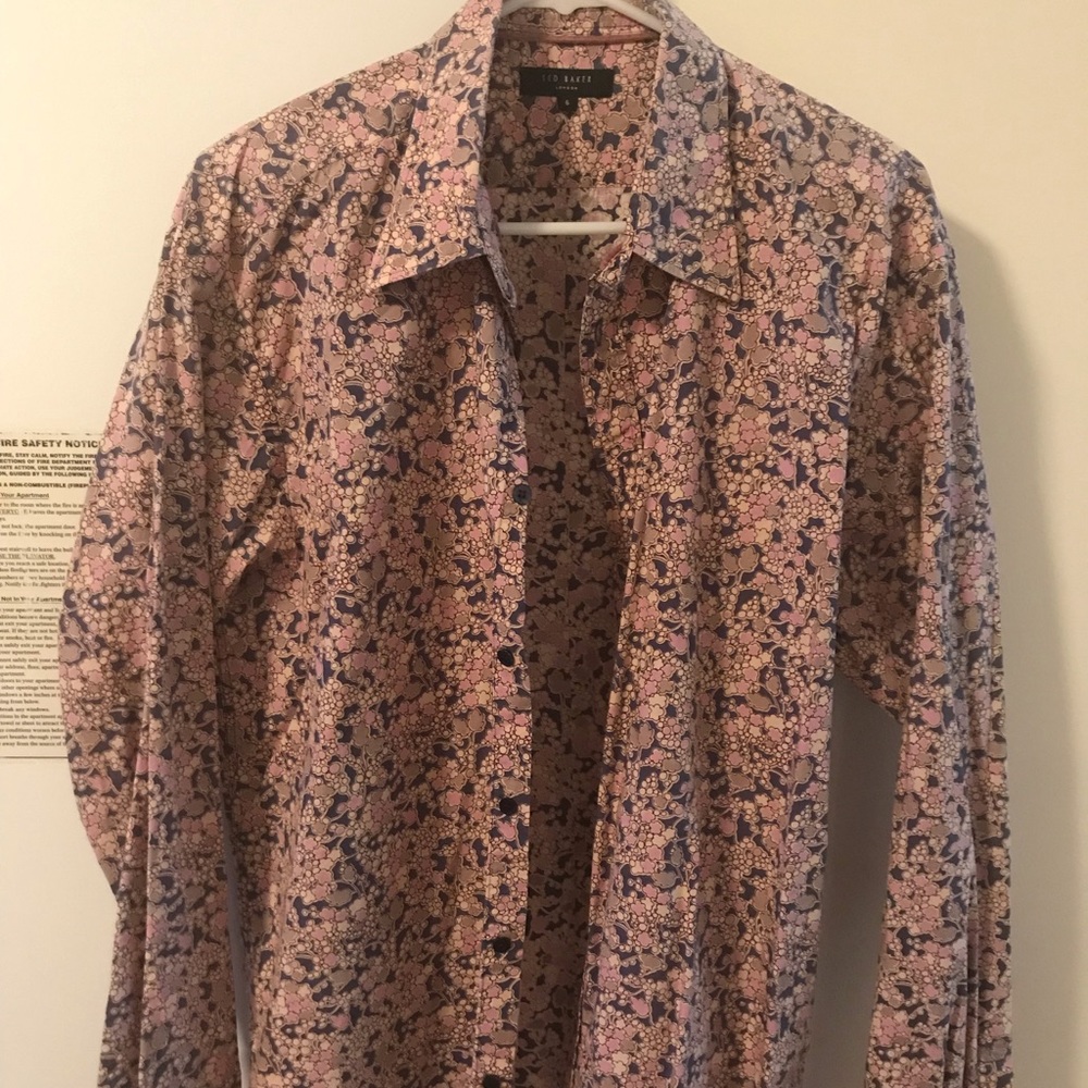 Ted Baker floral button down shirt .